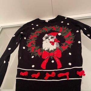 Cute ugly kitty sweater xs/tp